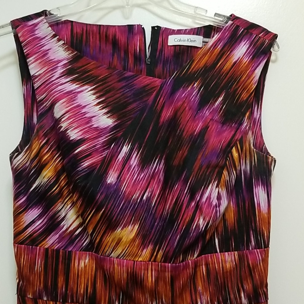 Calvin Klein Multi Color Dress A Line